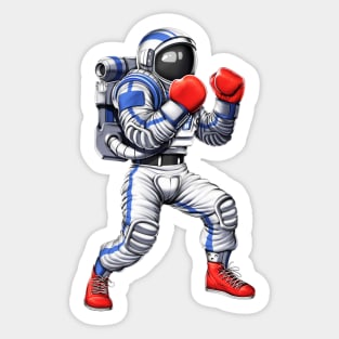 Boxing Astronaut Sticker